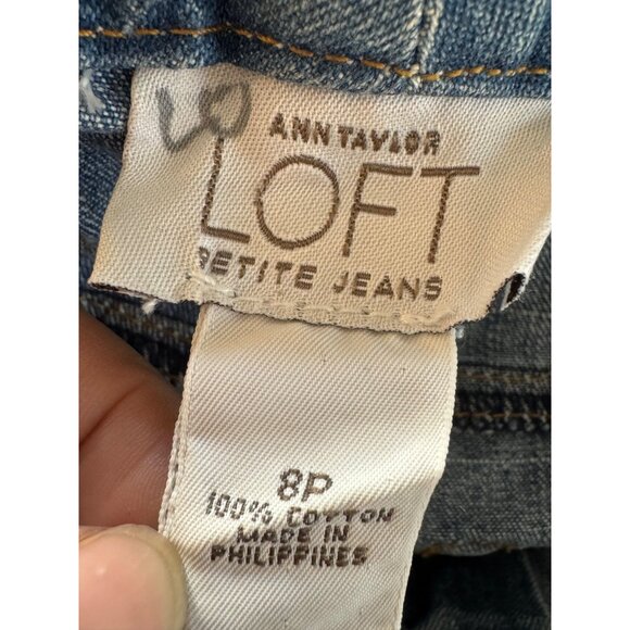 Ann Taylor Loft Special Edition Petite Jeans Size 8P Medium Wash 100% Cotton - Picture 4 of 4